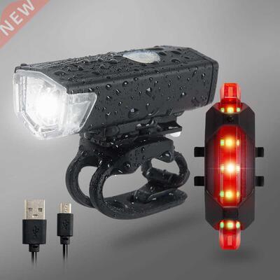 USB Rechargeable Bike Light MTB Bicycle Front Back Rear Tail