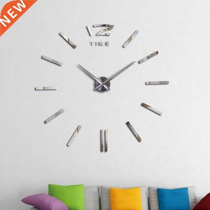 Fashion design Diy acrylic irror large wall clock quartz wa