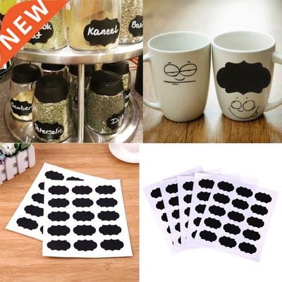 15/36/75pcs Blackboard Sticker For Kitchen Can Bottle Jar St