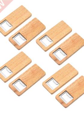 8 Pack Wood Beer Bottle Opener Wooden Handle Corkscrew Stain