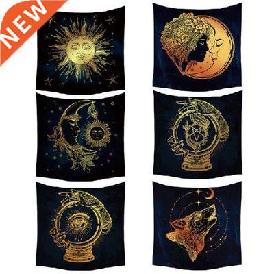 Sun and Moon Psychedelic Wall Tarot Tapestry Altar Tarot