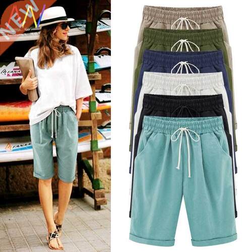 Women Summer clothes plus size fat big Shorts Short pants