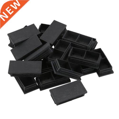 Plastic Rectangle Blanking End Caps Bung 40mm x 80mm 20Pcs B