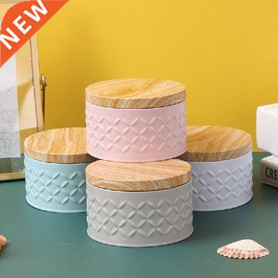New Arrive High Quality Round Empty Iron Box With Wood