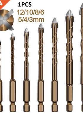 Cross Hex Tile Drill Bits Set 3/4/5/6/8/10/12mm Power Tools