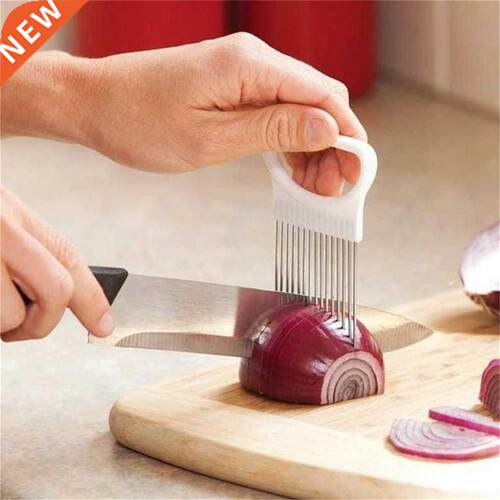 Kitchen Gadgets Onion Slicer Tomato Vegetables Safe Fork