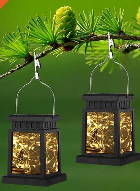 0 LED Solar Light Lantern Waterproof Yard Garden Decor Hang