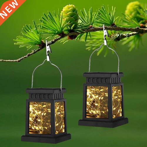 0 LED Solar Light Lantern Waterproof Yard Garden Decor Hang