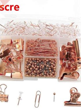 Push Pins Binder Clips Paper Clips Map Tacks Sets, 5 Styles