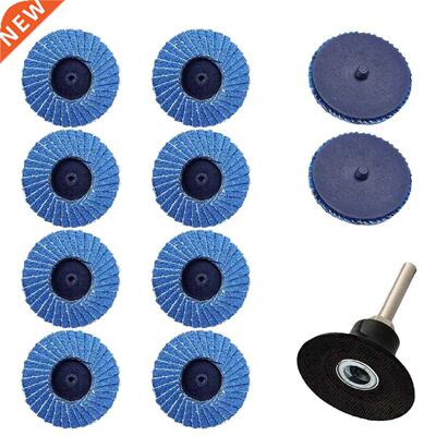 10 Pcs 2 Inch 80 Grit Roll Lock Flap Sanding Disc Quick Chan