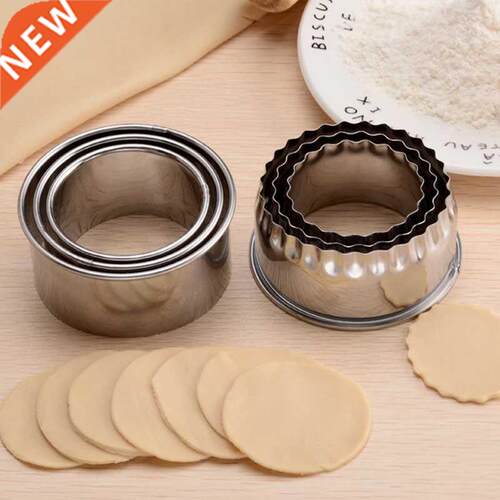 3Pcs Round/Flower Shaped Dough Cutting Tool Kitchen Gadgets