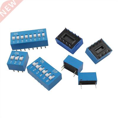 10Pcs Blue Slide Type Switch Module DIP 1 2 3 4 5 6 8 10 12