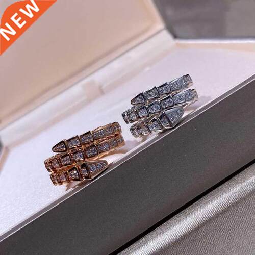925 silver gold-plated three-circle snake-shaped ring for me