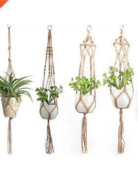 Cotton Rope Flower Pot Woven Rope Hanging Basket Handmade