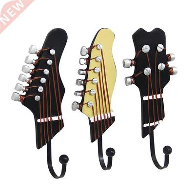 3Pcs Resin Guitar Wall Hook Novelty Wall Hanger Holder Home