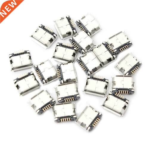 60Pcs Micro-USB Type B Female 5 Pin SMT Placement SMD DIP So