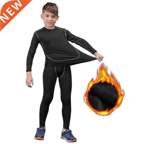 New Winter Thermal Underwear Set Children Plus Velvet Warm T
