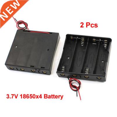 2pcs Storage Case 4x18650 3.7V attery Holder w Wire Leads