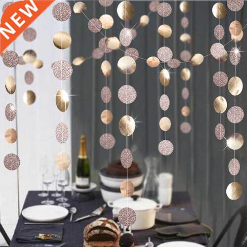 Wedding Decoration 4M Gold Silver Star Round Shape Paper