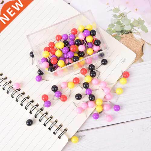 100pcs little sweety Office Thumbtacks PushPins Metal Pin Of
