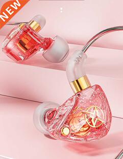 X6 .5mm Wired Earphone Bass HiFi Headphones Stereo Girl Gif