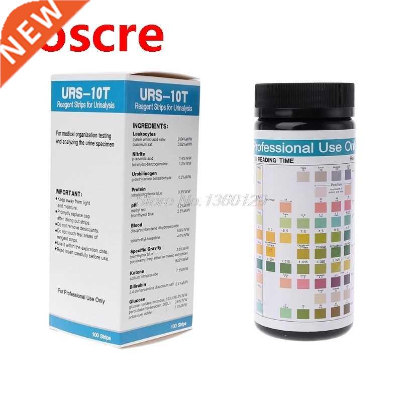 100 Strips URS-10T Urinalysis Reagent Strips 10 Parameters U