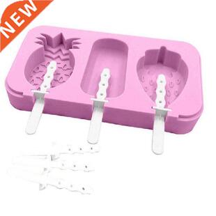 Fruit Shape Silicone Ice Cream Mold Popsicle Molds DIY