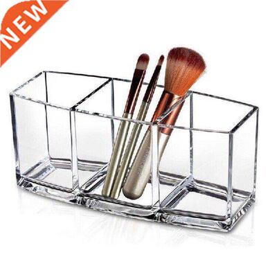 3 Holes Acrylic Makeup Brush Holder Lipstick Holder