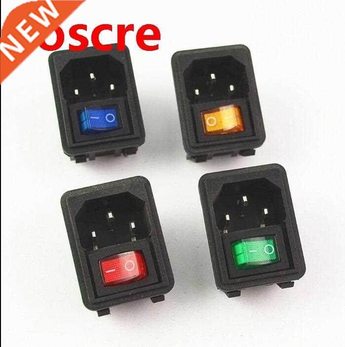 1PCS Hot 10A 250V Inlet Module Plug Fuse Switch Male Power S
