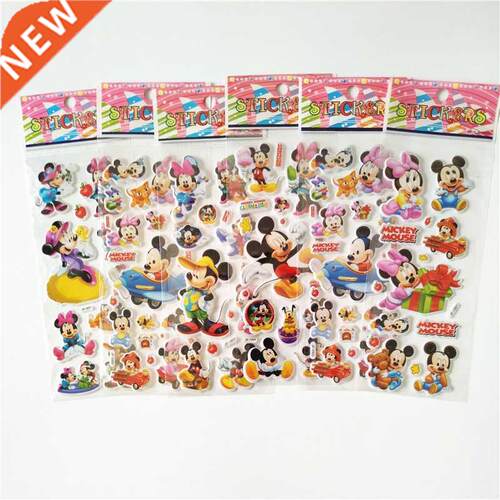 6 Sheets Anime Mouse Minnie Mickey Stickers Laptop Car Styl
