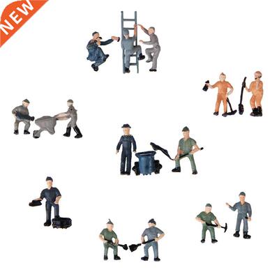 25pcs 1:87 HO Scale Miniature People Model Worker Figurines