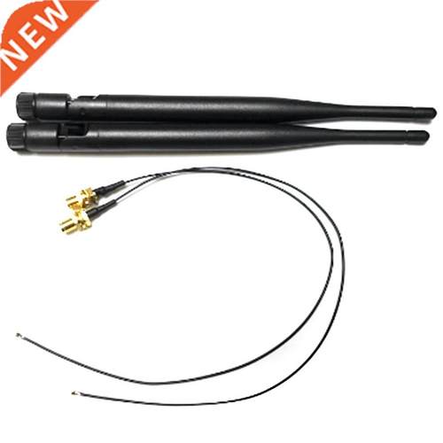 2X 6DBi M.2 IPEX MHF4 U.Fl Cable to RP-SMA Wifi Antenna Sign