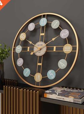 Large Metal Wall Clock Vintage Wall Watch Mute Digital Clock