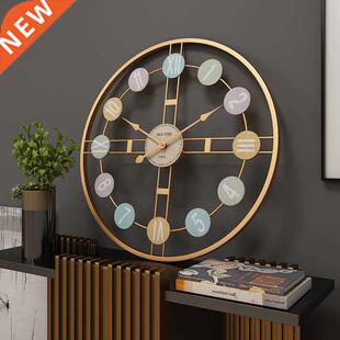 Large Metal Wall Clock Vintage Wall Watch Mute Digital Clock