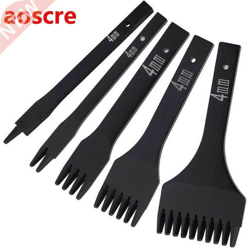 5 Pcs Leather Hole Punching Tool 4mm Hole Punches Stitching