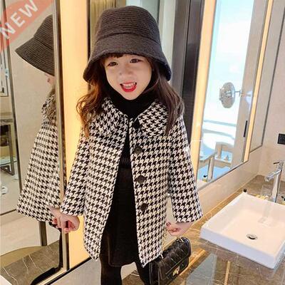 Toddler Girls Jacket Outerwear Plaid Pattern Girl Coats Kids