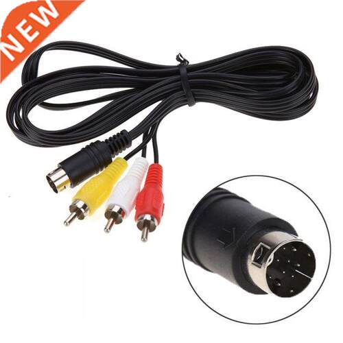 3RCA 1.8 m 9 pin Audio Video AV Cable for Sega Genesis 2 or