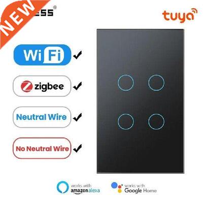 Aubess Tuya WiFi Smart Light Switch US Neutral Wire/No