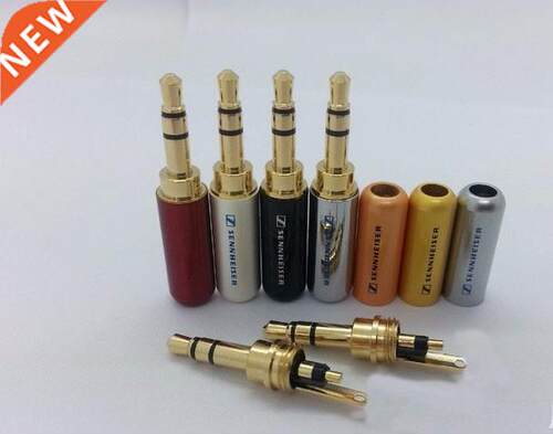 50pcs/lot 3 Pole 3.5 mm Audio Jack Connector Gold Plated Plu