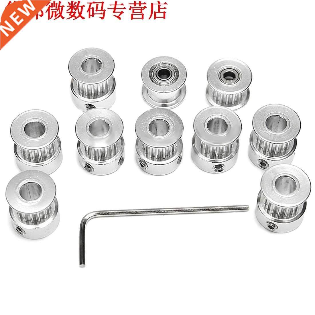 8 PCS GT2 16T Bore 5mm Timing Pulley+ 5m Belt + Tensioner Fo