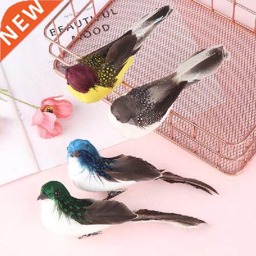 2pcs 3D Fake Craft Birds Artificial Foam Feathers Birds