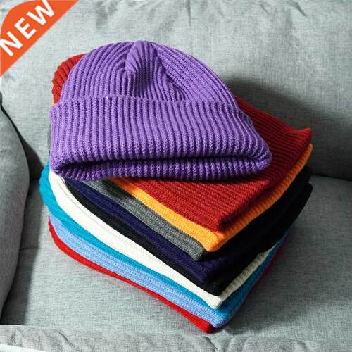 2021 Autumn Black Red Winter Men Women Knitted Hat Solid Sku