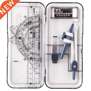 8 Pcs/Set Compass Ruler Set Protractor Drawing Triangle Eras
