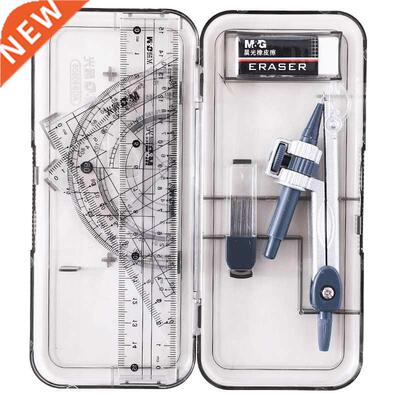 8 Pcs/Set Compass Ruler Set Protractor Drawing Triangle Eras