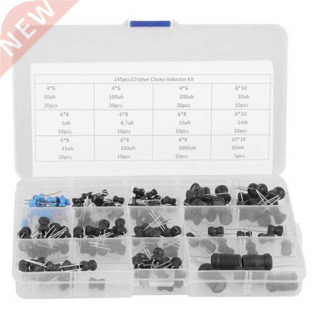 145Pcs 10uH-10mH 12 Values Choke Inductors Assorted Kit With