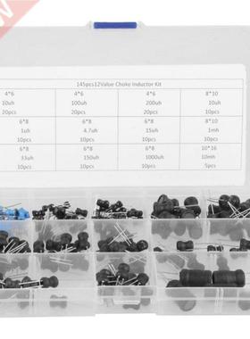 145Pcs 10uH-10mH 12 Values Choke Inductors Assorted Kit With