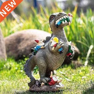 Garden Decorations Cartoon Dinosaur Dwarf Statue Resin