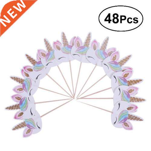 Unicorn Cupcake Cake Topper Toppers Decorations Picks For