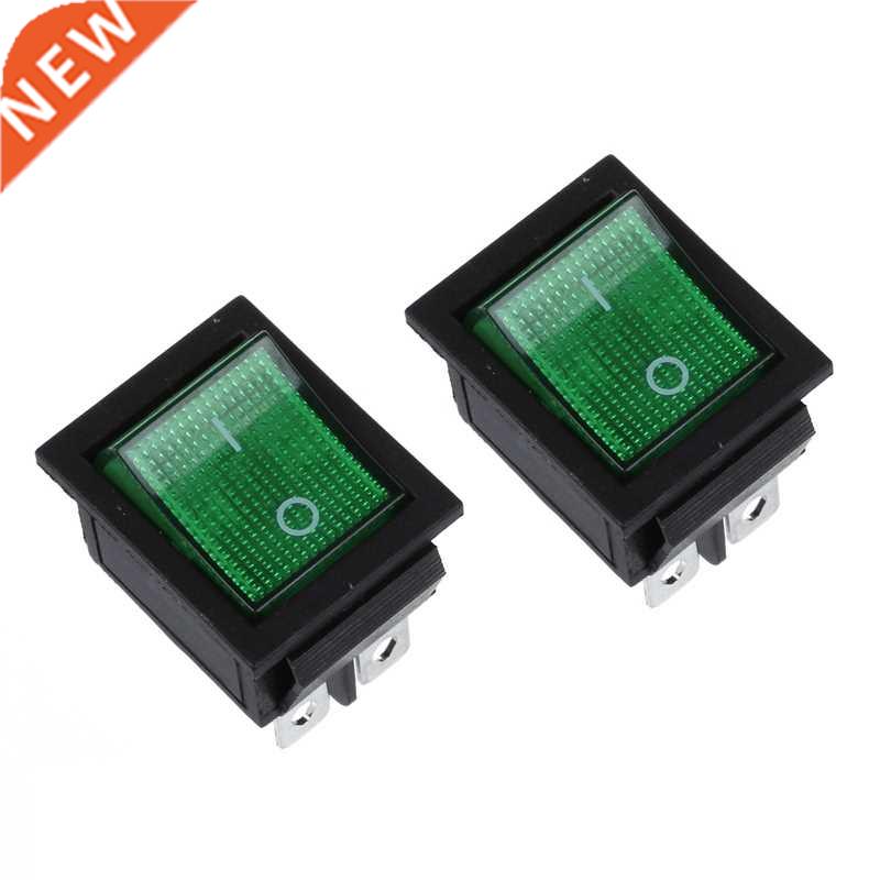 2 pcs green black 16A / 250V 15A / 125V 4-pin boat switch .