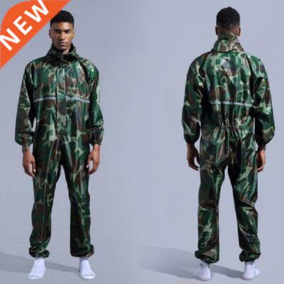 Conjoined Raincoat Coverall Hat Oil-Resistant Work Safety